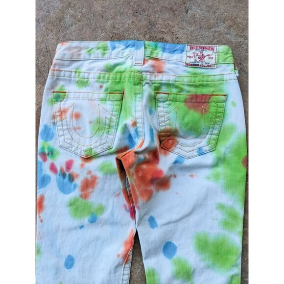 rare🔥 True Religion flare "Cocktail Butterfly" custom - Picture 9 of 13